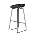 Qjifangyizi Taburete De Bar Nordic Taburete De Bar De Hierro Forjado Moderno Minimalista Respaldo En Casa Silla Alta Bar Creativo Desayuno Silla Silla De Cocina Negro (Color : Negro, Tamaño : 65CM)