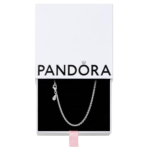 Pandora Cable Chain Necklace - Classic Chain Necklace with Lobster Clasp - Gift for Her - Sterling Silver Adjustable Necklace - With Gift Box