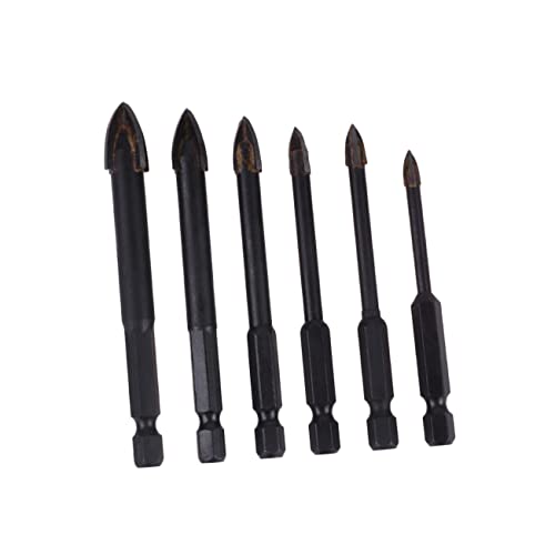 PRETYZOOM 6pcs Multi-Function Drill Bits Ceramic Glass Tile Drill 4mm-12mm Triangle Bit Set Tile for Electric
