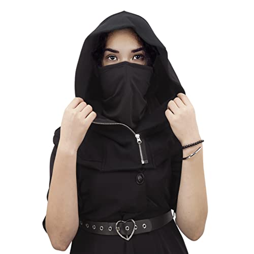 Daily Wear Breathable Face & Neck Gaiter Winter Warmer| Halloween Punk Rogue Hooded Scarf |Wide Variety Costume Cowl