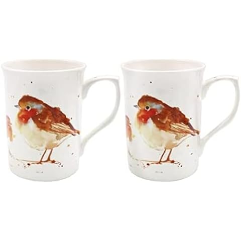 Winter Robins Ceramic Mug Set of 2 Cover