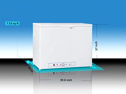 SMETA 110V LPG Propane Gas Absorption Gas Chest Freezer, 7.1 Cu Ft,White