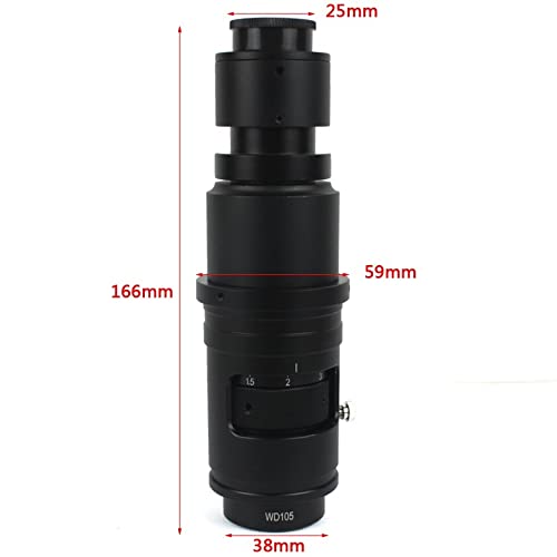 Microscope Monocular Video Microscope Zoom C-Mount Lens Continuous Zoom(38MP)