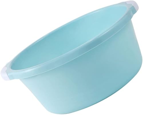 Tina de plástico 2 unids Lavabo de lavabo de plástico Lavabo de plástico Lavabo pequeño Lavabos Lavabos Cuchara de moda Cubo clásico Azul cielo