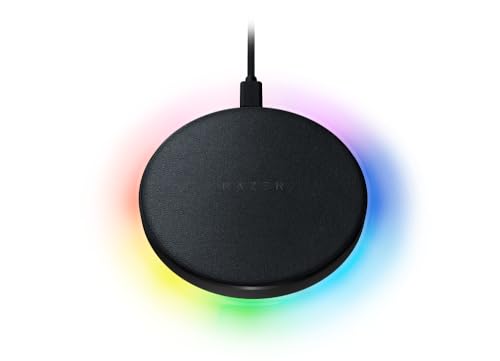 Chroma Charging Pad 10W Fast Wireless Charger - Caricatore wireless con Chroma RGB (ricarica wireless veloce, Chroma RGB, top in gomma soft touch) Nero - Gadget - Immagine 1