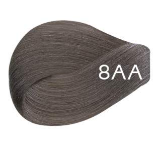 Vivitione Permanent Cream Color (8AA Light Ash Ash Blonde) 3oz. - 100% Grey Coverage, Long Lasting Shine, Made in Italy.