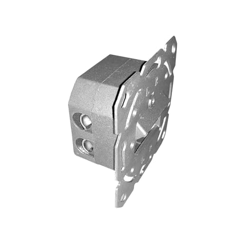 ProfiPatch Netzwerkdose LAN Dose Cat6A 500MHz Unterputz 2X RJ45 Port Anschluss rechts/Links POE CAT7,CAT6A,CAT6,CAT5 geschirmt weiß