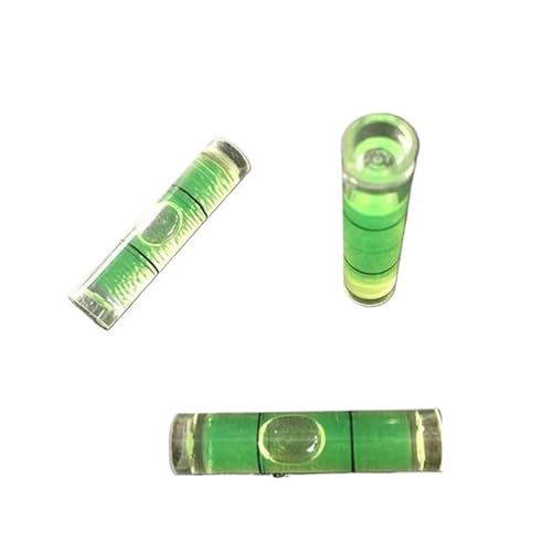 Niveau à bulle de précision cylindrique en acrylique transparent 8 x 35 mm 3PC