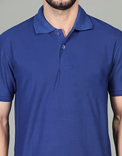 Image of INKKR Men's Casual Polo Neck Half Sleeve Solid T-Shirt (Pack-3)