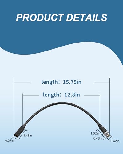 Image of WUKUR Cord for 720074-12 AS EC QDE 12 Ethernet Adapter Cable Compatible with Humminbird Fish Finders Helix 7, Helix 8, Helix 9, Helix 10, Helix 12, Helix 15 Models, Length 12.8 inches