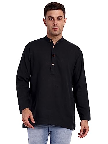 Image of Amazon Brand - Anarva Men's Cotton Short Kurta Regular Fit