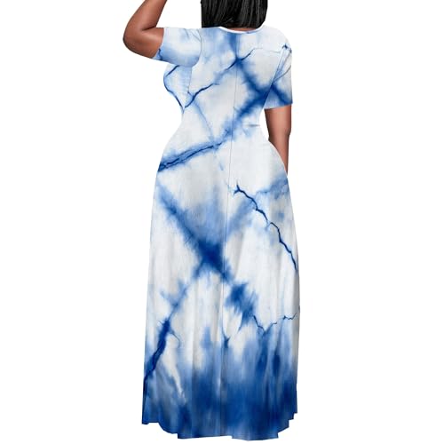 Image of Plus Size Maxi Dresses for Curvy Women T-Shirt Summer Sun Dresses Loose Fit
