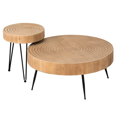 Cozayh F04066 2-Piece Modern Farmhouse Living Room Coffee Table Set thumb #7