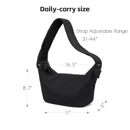 Image of HomemeDiary Puffer Crossbody Bag for Women, Adjustable Wide Strap, Medium Size, Lightweight Quilted Shoulder Purses