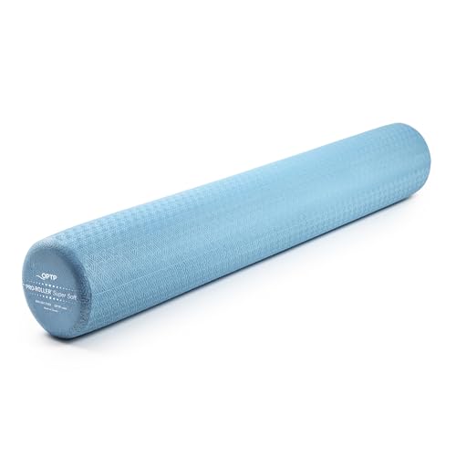 OPTP PRO-Roller Super Soft Density Foam Roller 36 in - Light Blue Low Density Foam Roller for Exercise, Gentle Massage, and Physical Therapy 36