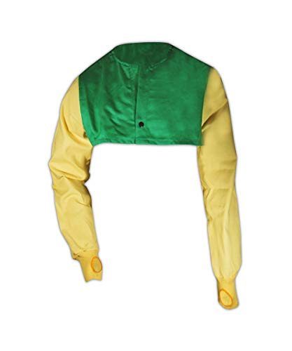 Magid Glove & Safety 18015TWKUS5XL SparkGuard Cape Sleeve with Woven Kevlar Sleeve, 5X-Large, green, Yellow