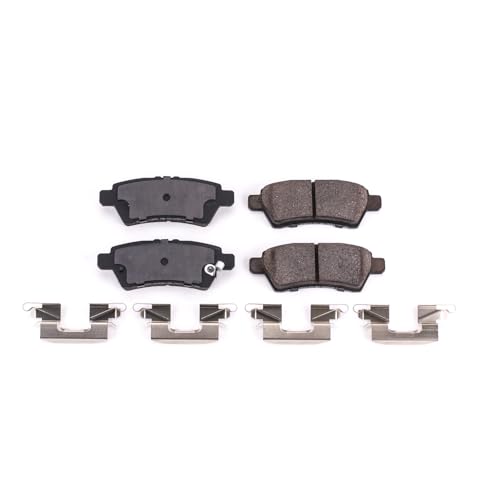 Image of PowerStop Rear Brake Pads for Nissan Pathfinder 2005-12 - Z17 Ceramic Brake Pads with Installation Hardware, 17-1101