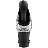 HOUDINI W9116 Deluxe Wine Pourer with Stopper, Black