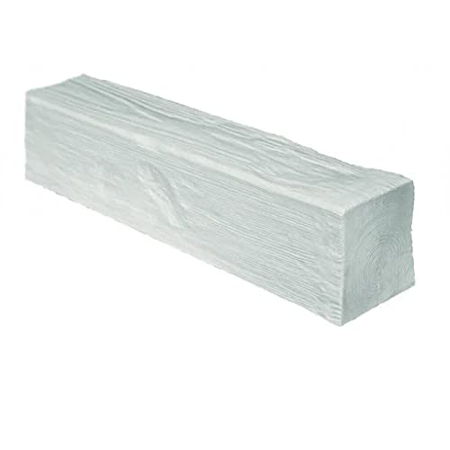 PROVISTON Travi in poliuretano, 120 x 120 x 3000 mm, poliuretano ad alta resistenza, bianco, effetto legno, travi decorative, travi da soffitto, finto legno realistico, 3 metri