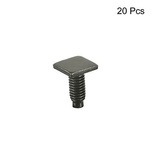 Image of uxcell Square Head Bolt, 20pcs M6x15mm Fully Thread Carbon Steel Grade 8.8 Square Machine Screws