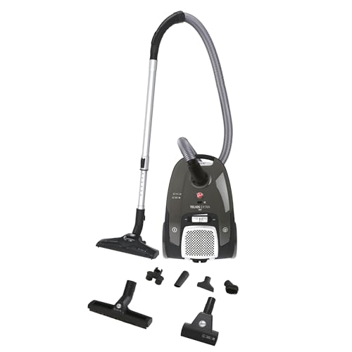 Hoover Telios Extra TXL20PET, Aspirateur traineau Sac, Puissant 700 W, Grande Capacité 3.5 L, Compact, Maniable, Silencieux 69 DB, Filtre EPA 12, Brosse...