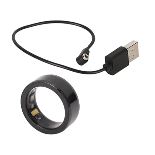 SPYMINNPOO Anillo Inteligente, Conexión BT para Teléfono Móvil, Anillo de Salud, Rastreador de Salud, Anillo Inteligente Recargable Impermeable para Hombres y Mujeres
