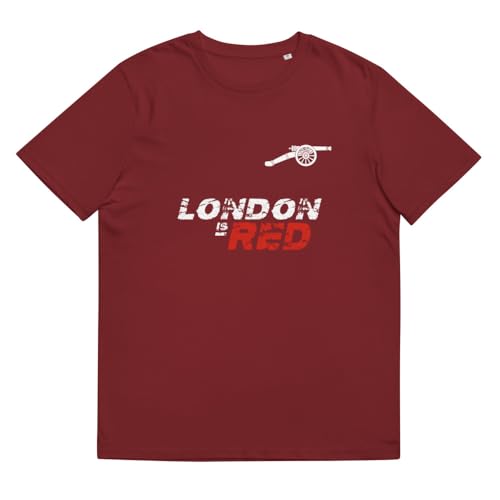 T-shirt London is Red unisexe bio fini les vêtements de foot rêches