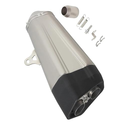 430MM ユニバーサル バイク カーボンファイバー エキゾースト パイプ に適合するMT07 MT09 R1 MT 07 09 用 51MM DB キラー ダブル ホール マフラーを改造