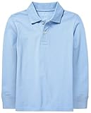 The Children's Place boys Single Long Sleeve Pique Polo, Brook, Medium