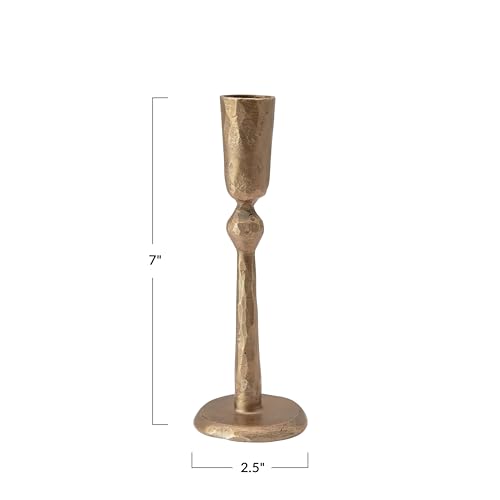 Creative Co-Op DF4417 Hand-Forged Metal Taper, Antique Brass Finish Candle Holder thumb #1