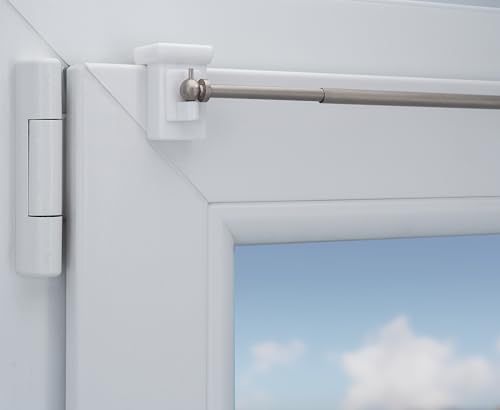 Gardinenstange 'Vaganz', nickel matt - Edelstahloptik, ausziehbar, Halt...