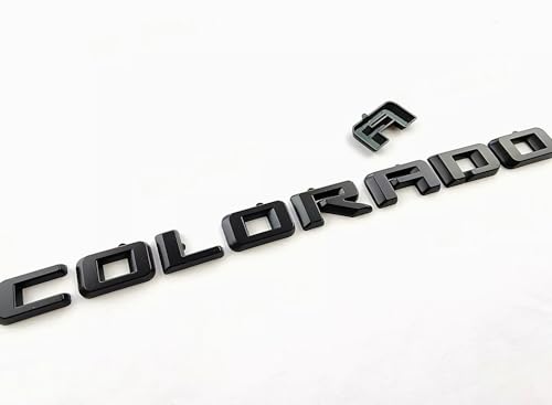 Image of Overlay Door Rear Emblems Letters 3D Badge Nameplate Replacement for 2023+ Colorado 3PCS (Matte Black)