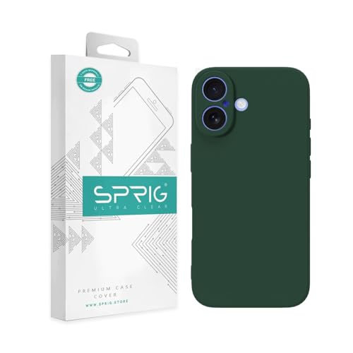 Image of SPRIG Compatible with iPhone 16 Premium FlexTone (TPU) Back Cover Drop Tested Shock Proof Mobile Case for Men, Women, Boys and Girls with Camera Protection (Dark Green)