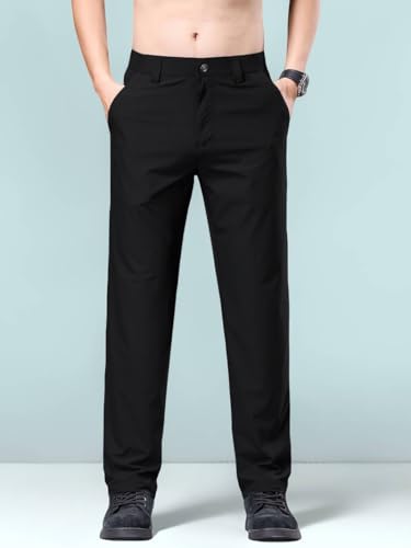 Image of TAGDO Men's Casual Trousers | Casual Pants | Cotton Pant for Men | Multi-Pocket Travel & Hiking Wear | Regular Fit | Utility D-Ring (2056)