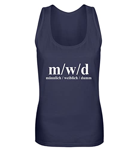 Débardeur humour genre m/w/d coton bleu marine XL
