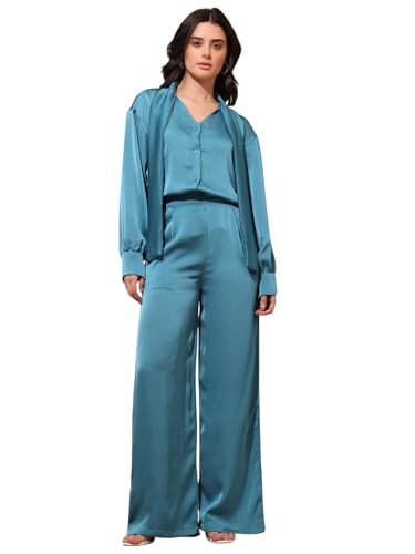 Image of PURVAJA Women's Midi Satin Co-Ords