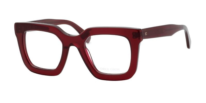 Enrico Coveri Okulary ECV157 dla kobiet, okulary korekcyjne, pasują do wszystkich rodzajów soczewek, Czerwony