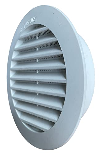 Griglia di Aerazione Universale da incasso In Abs Bianco Dimensioni assortite (Foro Ø 12 cm)