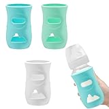3 Silikonhüllen für natürliche Aventflaschen, aus Glas, bruchsicher, kompatibel mit Philips Avent Naturglasflaschen (240 ml)
