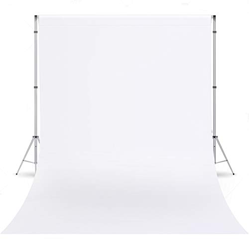White Backdrop Wedding Polyester Backdrop Curtain 10ft x12ft for Photo Studio Portable Foldable Video Backdrop Wedding Decorations