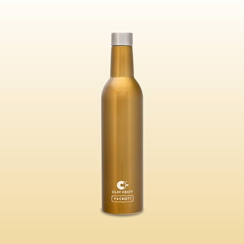 Image of Clay Craft Vacbott IVY Wine Double Walled|18 Hours Hot and 24 Hours Cold Water Vacuum Insulated Flask Bottle|1 Pcs|1000 ml Water Bottles|Travelling|BPA-Free|BIS Certified|1Year Limited Warranty