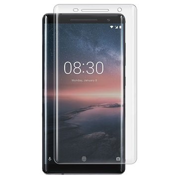 ELICA - Nokia 8 Sirocco - 5D Tempered Glass Full Front Body Cover Edge to Edge Screen Guard Protector - Transparent