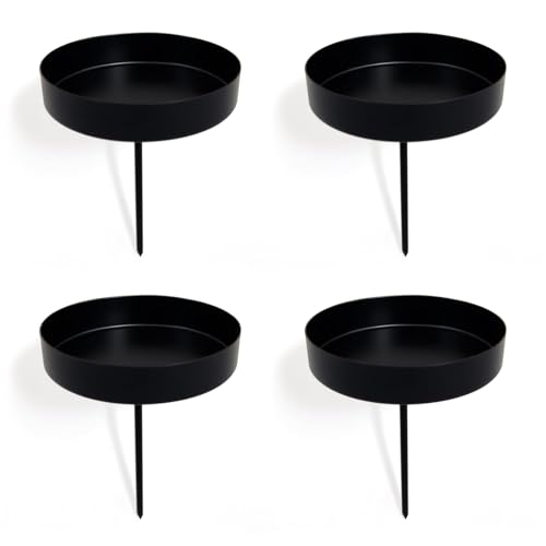Kerzenhalter Adventskranz Stumpenkerzen Schwarz 8cm 4er,Kerzenteller...