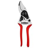 FELCO 14 Bypass-Gartenschere für kleine Hände, Rechtshänder, 40 mm Klinge aus gehärtetem Stahl, geschmiedete Aluminiumgriffe, ergonomisch kompakt, präziser Schnitt bis 18 mm, Swiss Made