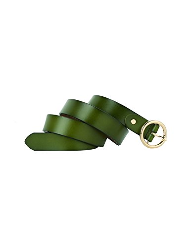uxcell® Women Fashionable Stylish Leather Belt Round Pin Buckle Casual Width 1"3