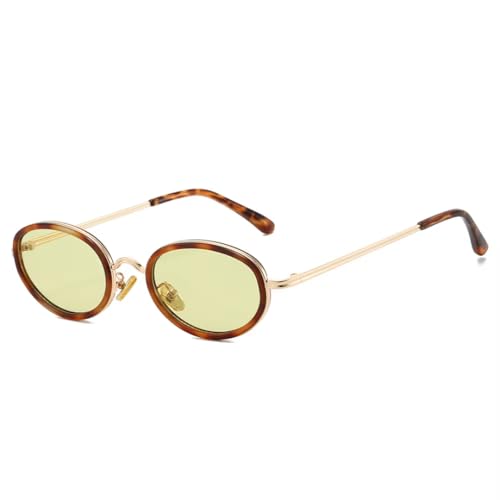 Lunettes de soleil ovales UV400 rétro punk style de luxe