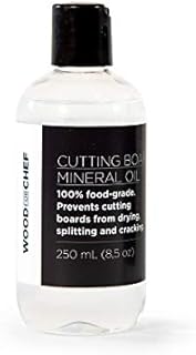 Cutting Board Food Grade Mineral Oil (8,5 oz) - Revitalize Cutting Board, Butcher Block, Countertops and Wood Utensils - Food Safe - Made in North America