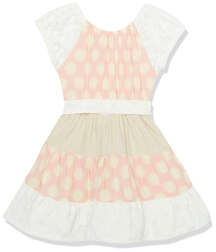 Star Vixen Girls' Lace Trim Patchwork Dress