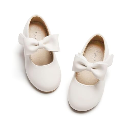 Image of Felix & Flora Toddler Flower Girl Dress Shoes - Girl Ballet Flats Party School Shoes Wedding