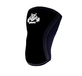 RIMSports Knee Support For Squats Wrap Knee Sleeve 7mm Neoprene Sleeve For The Best Squats Knee Sleeve Powerlifting Compression Padded Knee Sleeve For Men And Women Black M [ 1 Sleeve ]